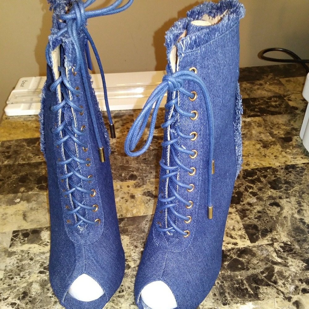 Denim Booties